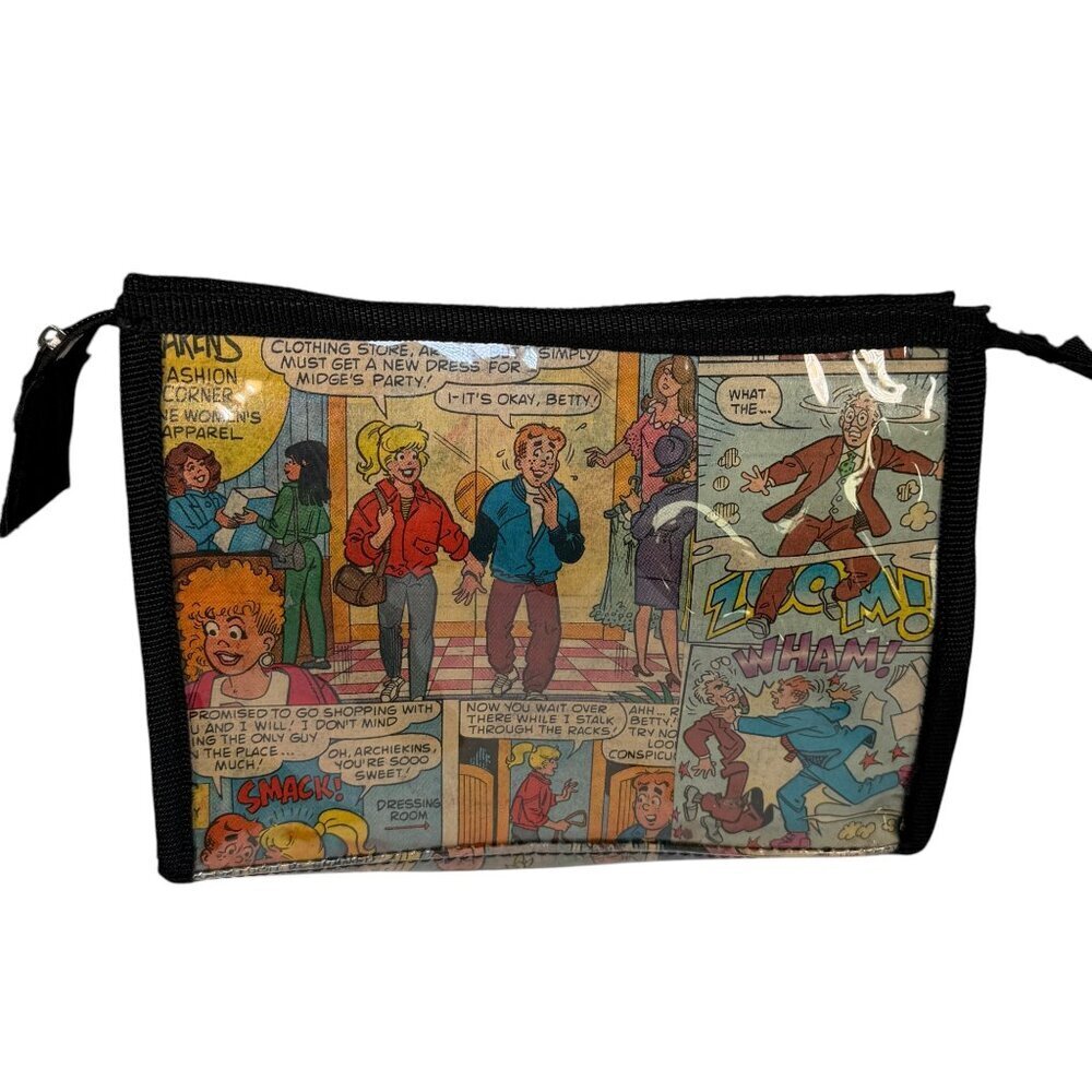 Vintage ARCHIE Comic Book Cartoon Zippered Makeup Bag Vinyl Pouch Case - Picture 2 of 11
